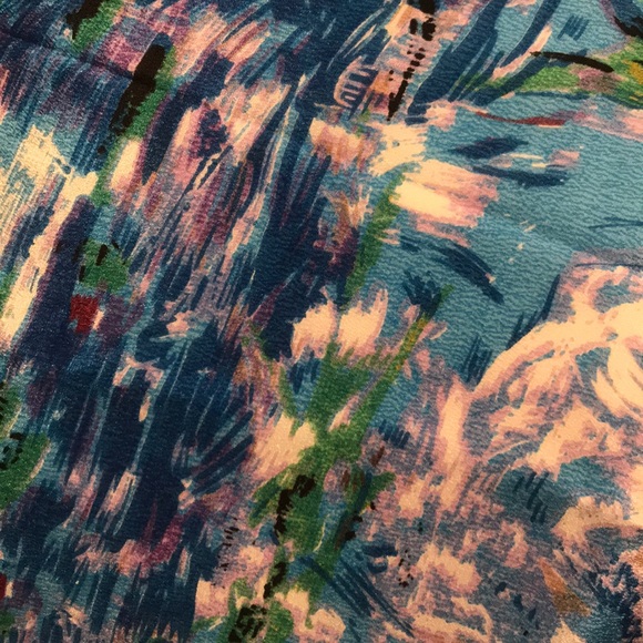 Monet Water Lilies Silk Scarf - Picture 5 of 8